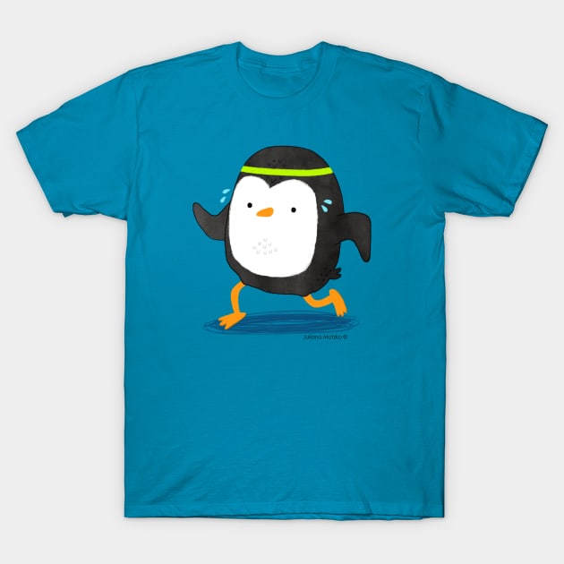 Penguin Runner T-Shirt by thepenguinsfamily